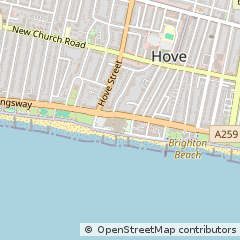 Map of Hove, East Sussex