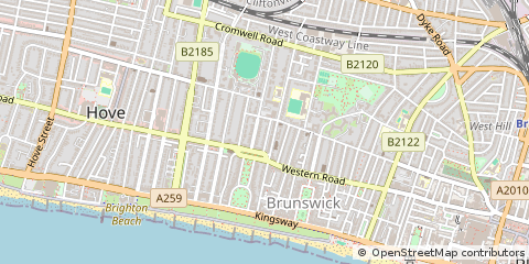 Map of Hove, East Sussex