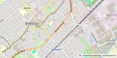 Map of Nottingham, Nottinghamshire