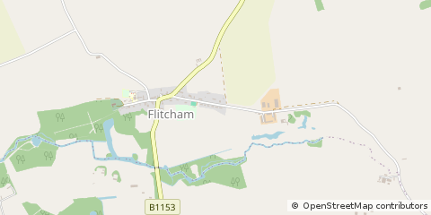 Map of Flitcham, Norfolk