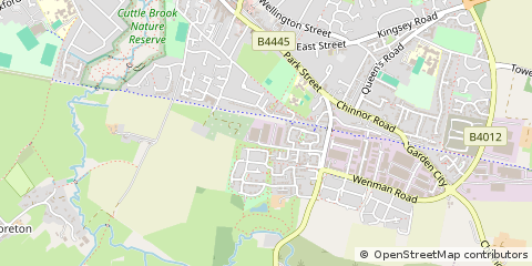 Map of Thame, Oxfordshire