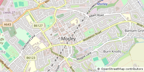 Map of Leeds, West Yorkshire