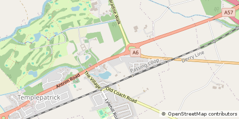 Map of Ballyclare, County Antrim