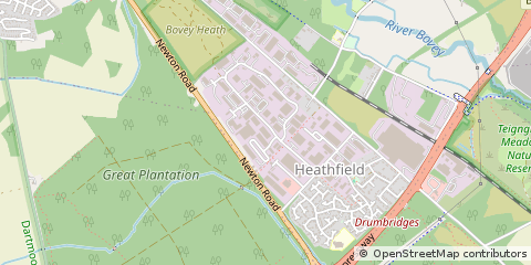 Map of Newton Abbot, Devon