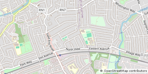 Map of Pinner, Middlesex