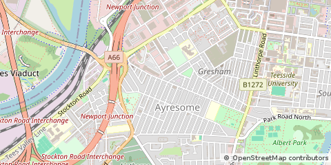 Map of Middlesbrough, Cleveland