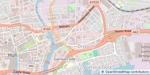 Map of Hull, East Yorkshire