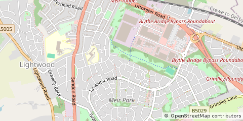 Map of Stoke-on-Trent, Staffordshire
