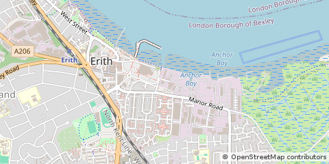 Map of Erith, Kent