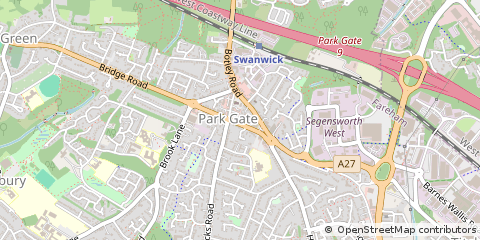 Map of Park Gate, Hampshire