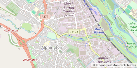 Map of Exeter, Devon