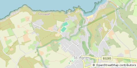 Map of ST Agnes, Cornwall