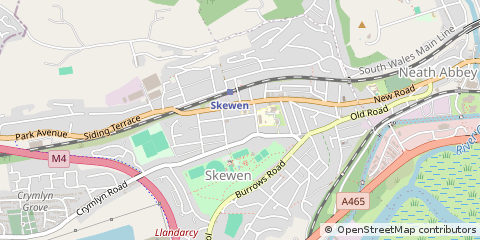 Map of Neath, West Glamorgan