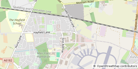 Map of Doncaster, South Yorkshire