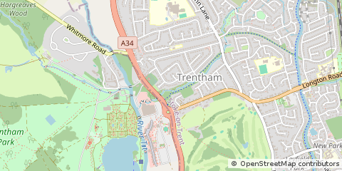 Map of Stoke-on-Trent, Staffordshire
