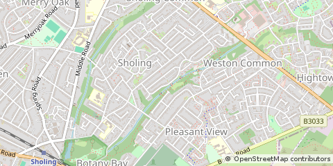 Map of Sholing, Southampton