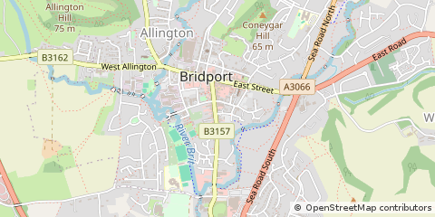 Map of Bridport, Dorset