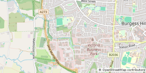 Map of Burgess Hill, West Sussex