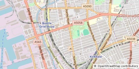 Map of Liverpool, Merseyside