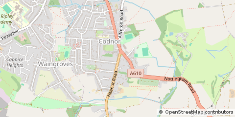 Map of Derbyshire