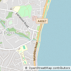 Map of West Cross, Swansea
