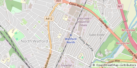 Map of Watford, Buckinghamshire
