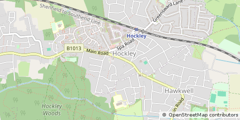 Map of Hockley, Essex