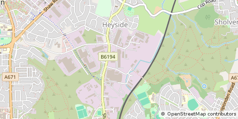 Map of Oldham, Greater Manchester