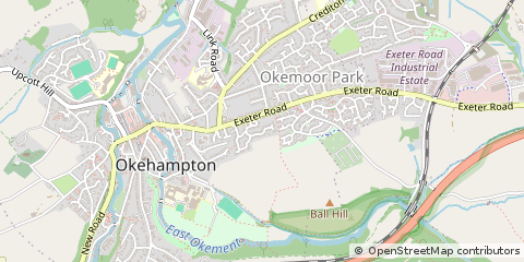 Map of Okehampton
