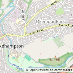 Map of Okehampton