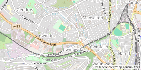Map of Swansea