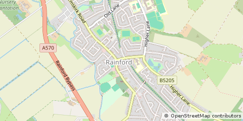 Map of ST Helens, Merseyside