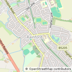Map of ST Helens, Merseyside