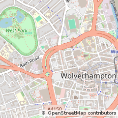 Map of Wolverhampton, West Midlands