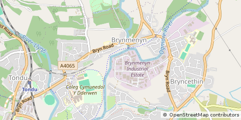 Map of Bridgend, MID Glamorgan