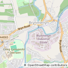 Map of Bridgend, MID Glamorgan