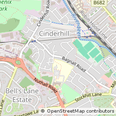 Map of Nottingham, Nottinghamshire