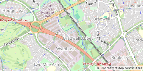 Map of Milton Keynes, Buckinghamshire