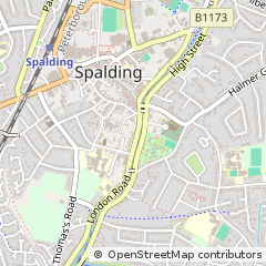 Map of Spalding, Lincs
