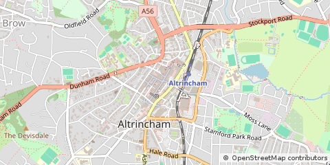 Map of Altrincham, Cheshire