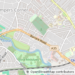 Map of Christchurch, Dorset