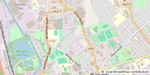 Map of Stoke-on-Trent, Staffordshire