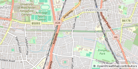 Map of Manchester, Lancashire