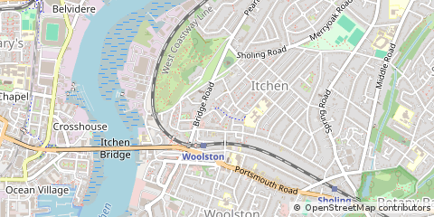 Map of Southampton, Hampshire