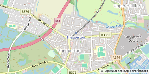Map of Shepperton, Middlesex