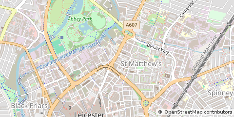 Map of Leicester, Leicestershire