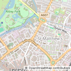 Map of Leicester, Leicestershire
