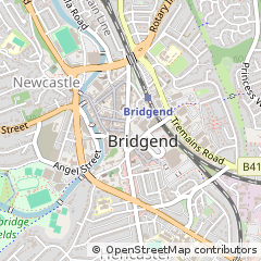 Map of Bridgend, MID Glamorgan