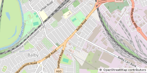 Map of Doncaster, South Yorkshire