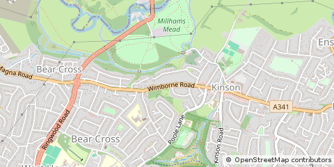 Map of Bournemouth, Dorset